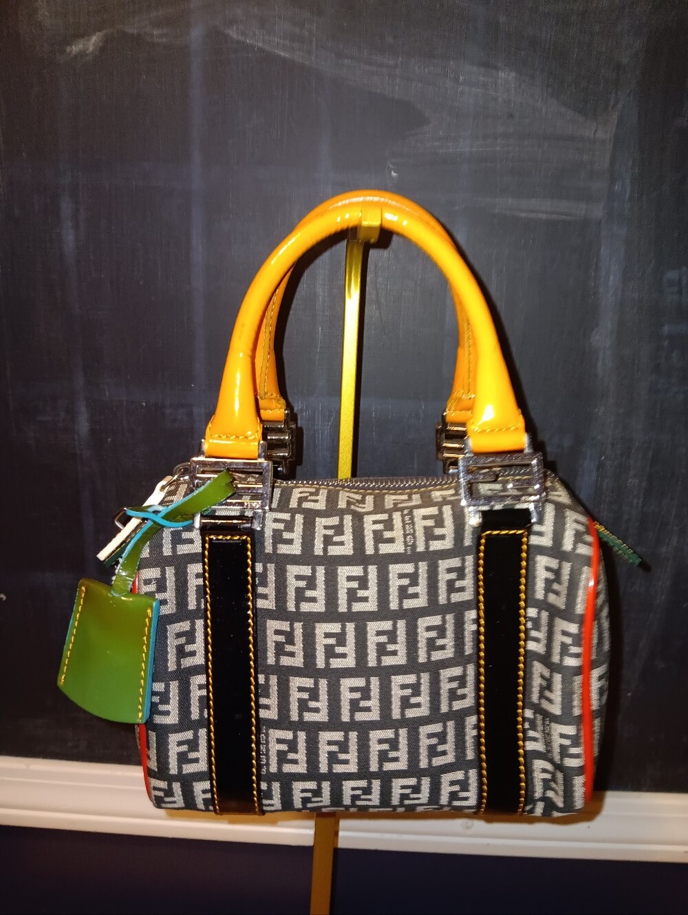 Fendi FF Ultra Rare Vintage Forever Mini Boston Bag